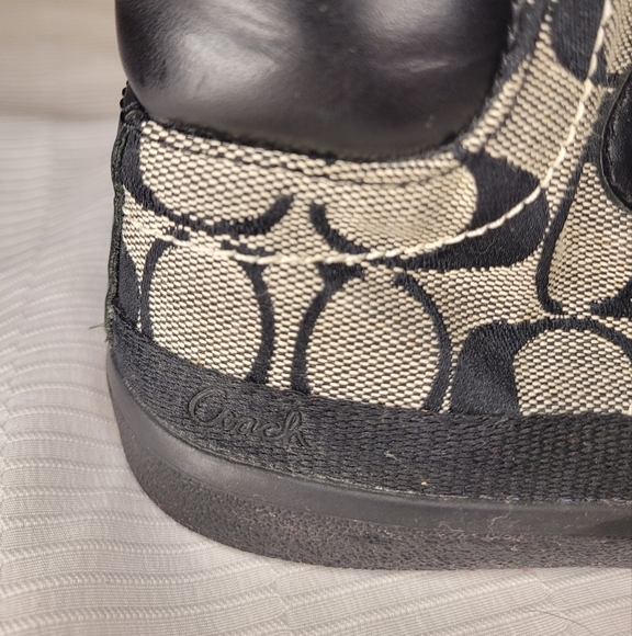 Coach Ellis High Top Signature Monogrammed Sneakers sz 6 - Picture 7 of 11